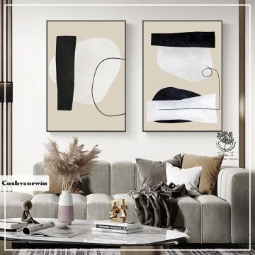 Cosbycorwin İkili Tablo Beyaz - 70x100 CM