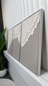 Cresta | El İşçiliği Dokulu Tablo Seti 50x70