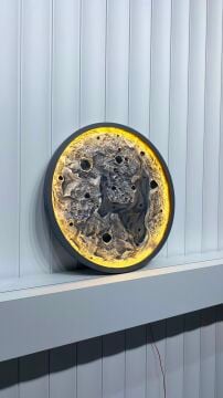 Metal Çerçeveli 3 Boyutlu Yuvarlak 60 CM Tablo - Astralis