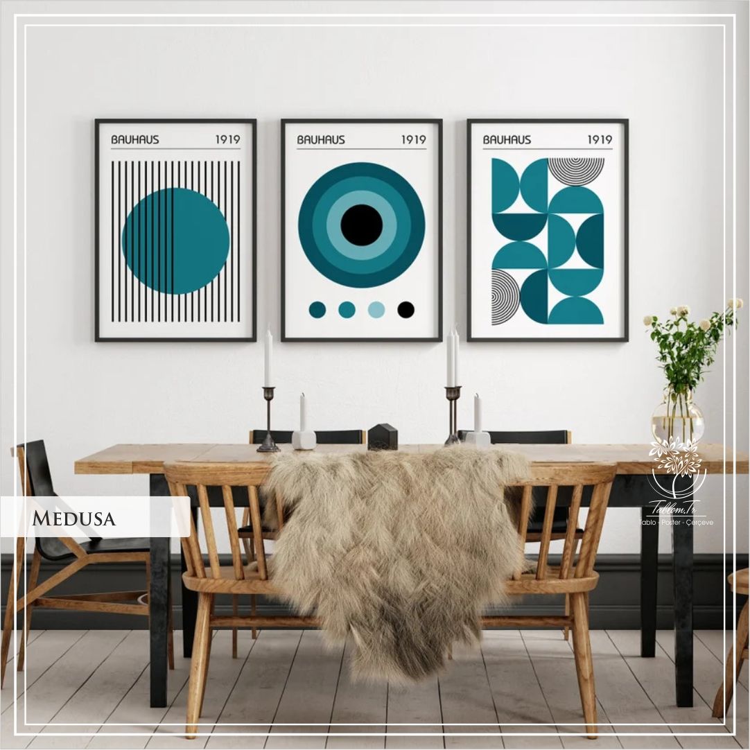 Medusa  Üçlü Set Tablo