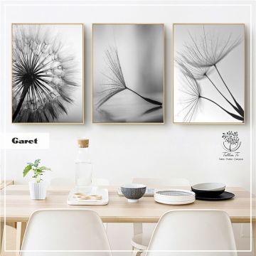 Garet Üçlü Tablo Beyaz - 70x100 CM