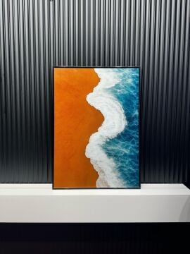 Metal Çerçeceli Camlı Coastline Serenity Tekli Tablosu