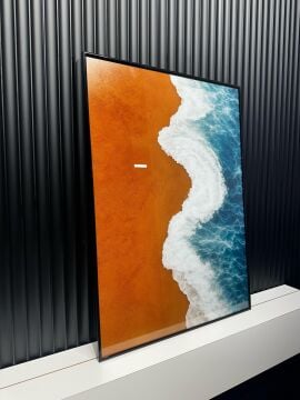 Metal Çerçeceli Camlı Coastline Serenity Tekli Tablosu