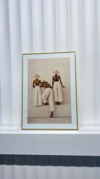 Dijital Baskılı Metal Çerçeveli Camlı Tekli Tablo - Sahara