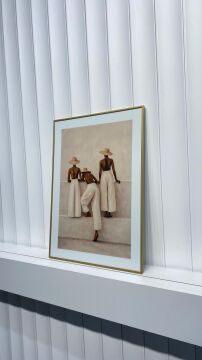 Dijital Baskılı Metal Çerçeveli Camlı Tekli Tablo - Sahara