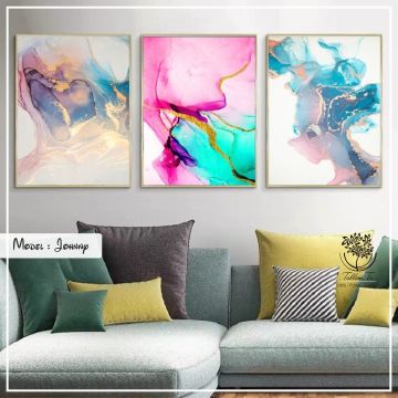 Johnny Üçlü Tablo Siyah - 40x50 CM