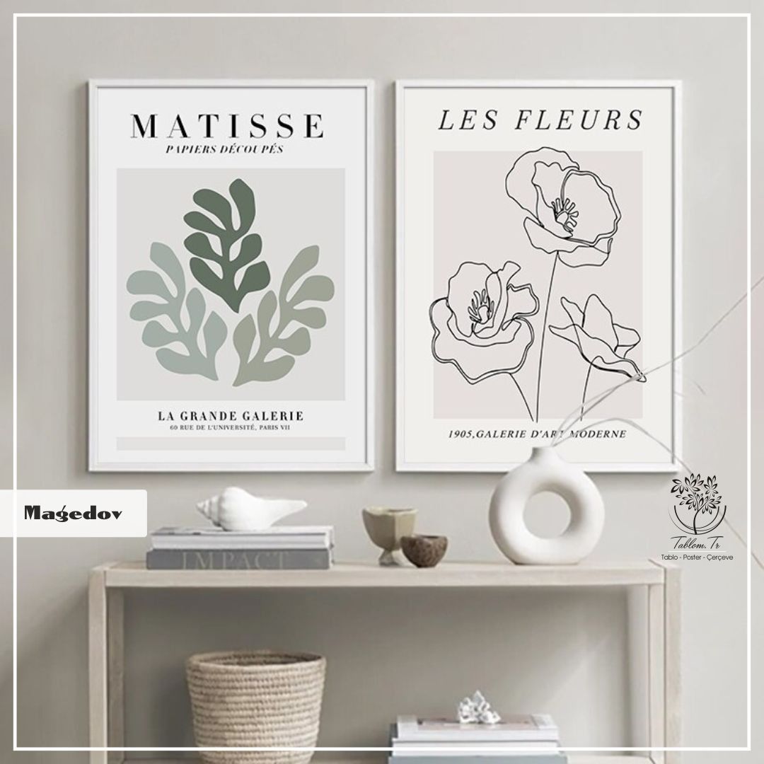 Magedov İkili Set Tablo Gold - 30x40 CM