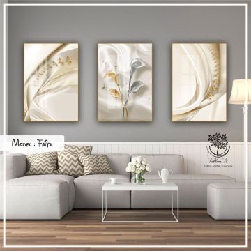 Faith Üçlü Tablo Gold - 40x50 CM