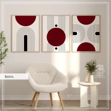 Berta  Üçlü Set Tablo