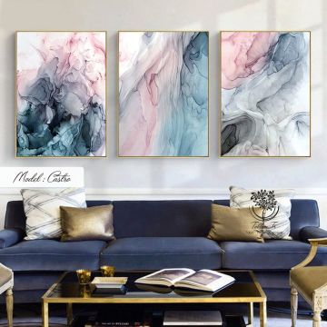Castro Üçlü Tablo Siyah - 70x100 CM