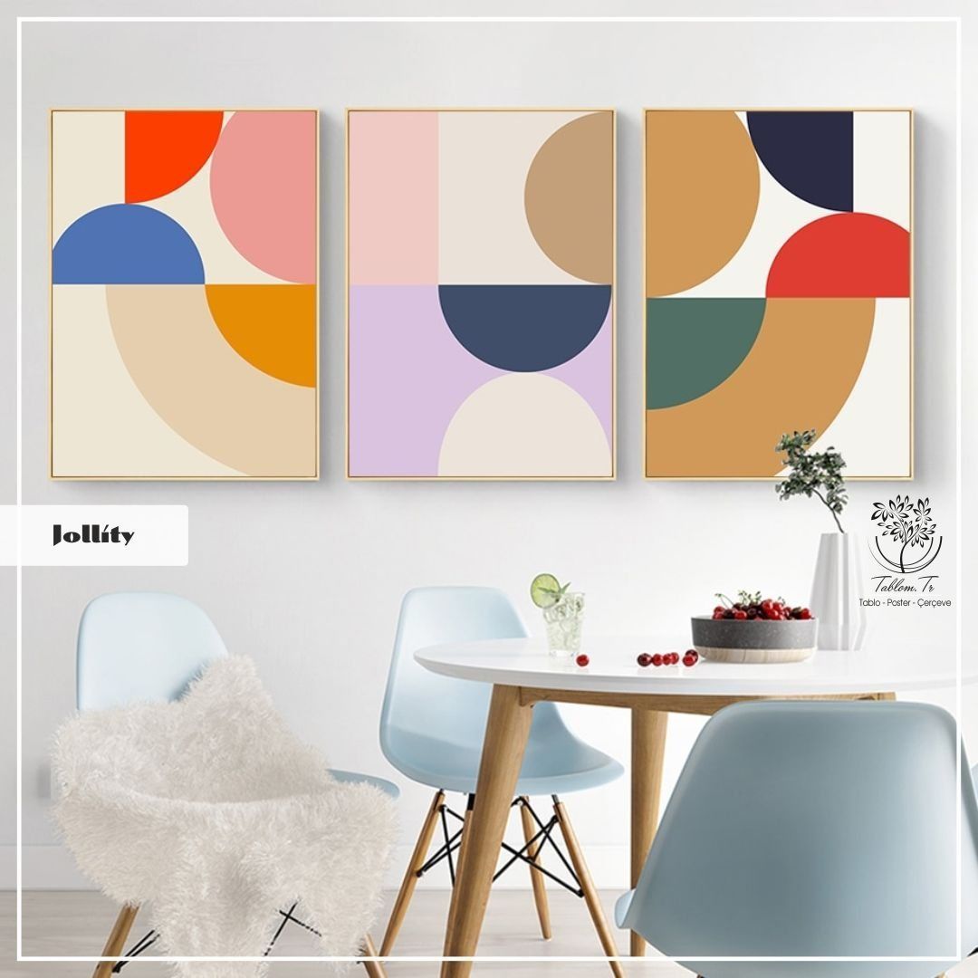Jollity Üçlü Tablo Gold - 40x50 CM