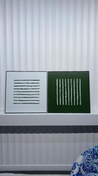 Metal Çerçeveli Gercek Camlı 2'li Tablo - Virela