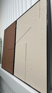 Metal Çerçeveli 3 Boyutlu Dokulu İkili Tablo - Gölge Kesimi