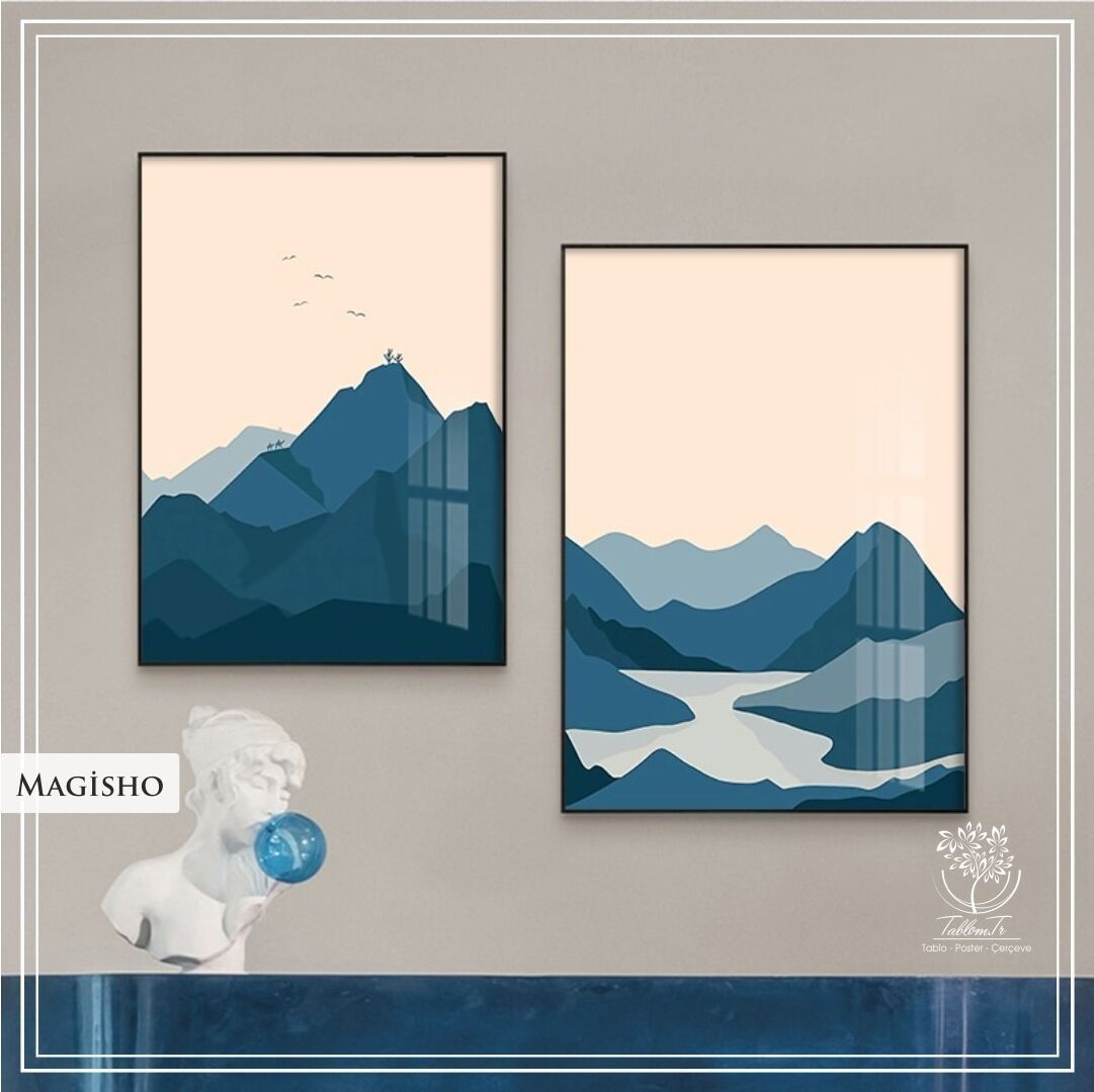 Magisho İkili Set Tablo Siyah - 30x40 CM