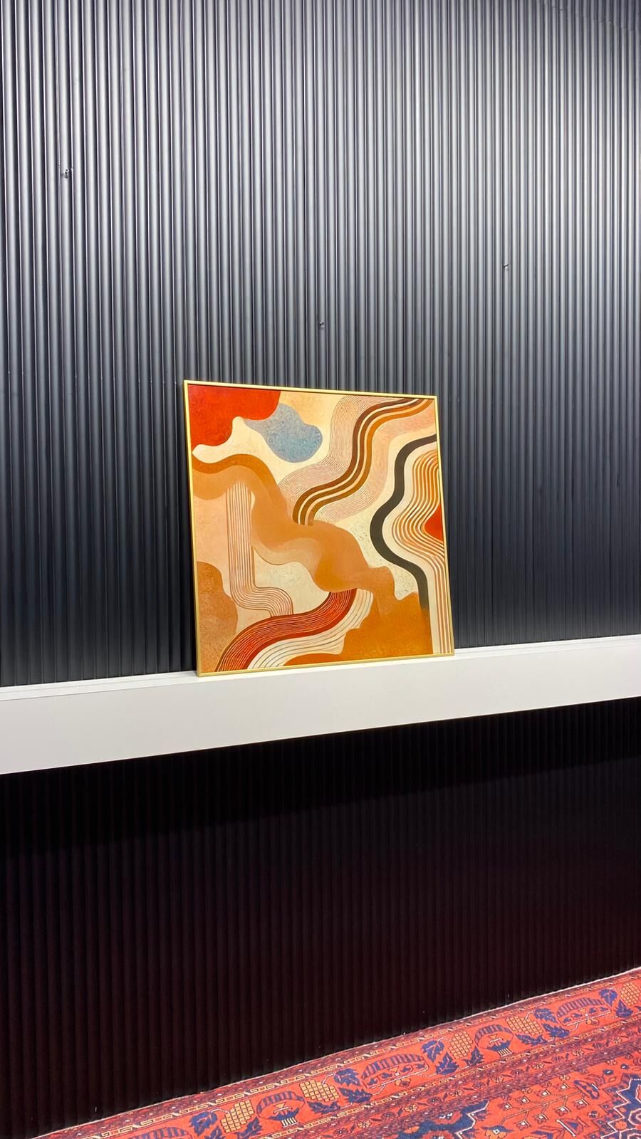 Metal Çerçeveli Gercek Camlı tekli Tablo - Terrane