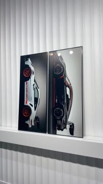 Dijital Baskılı Metal Çerçeveli Camlı İkili Dekoratif Tablo- Velocity