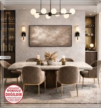Dijital Baskılı Metal Çerçeveli Camlı Tekli Tablo - Alvera