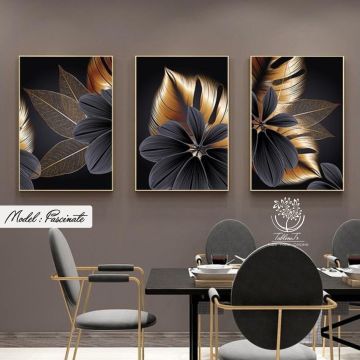 Fascinate Üçlü Tablo Gümüş - 21x30 CM