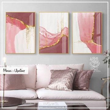 Upright Üçlü Tablo Siyah - 50x70 CM