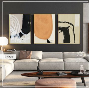 Rivage Üçlü set Tablo Gümüş - 70x100 CM