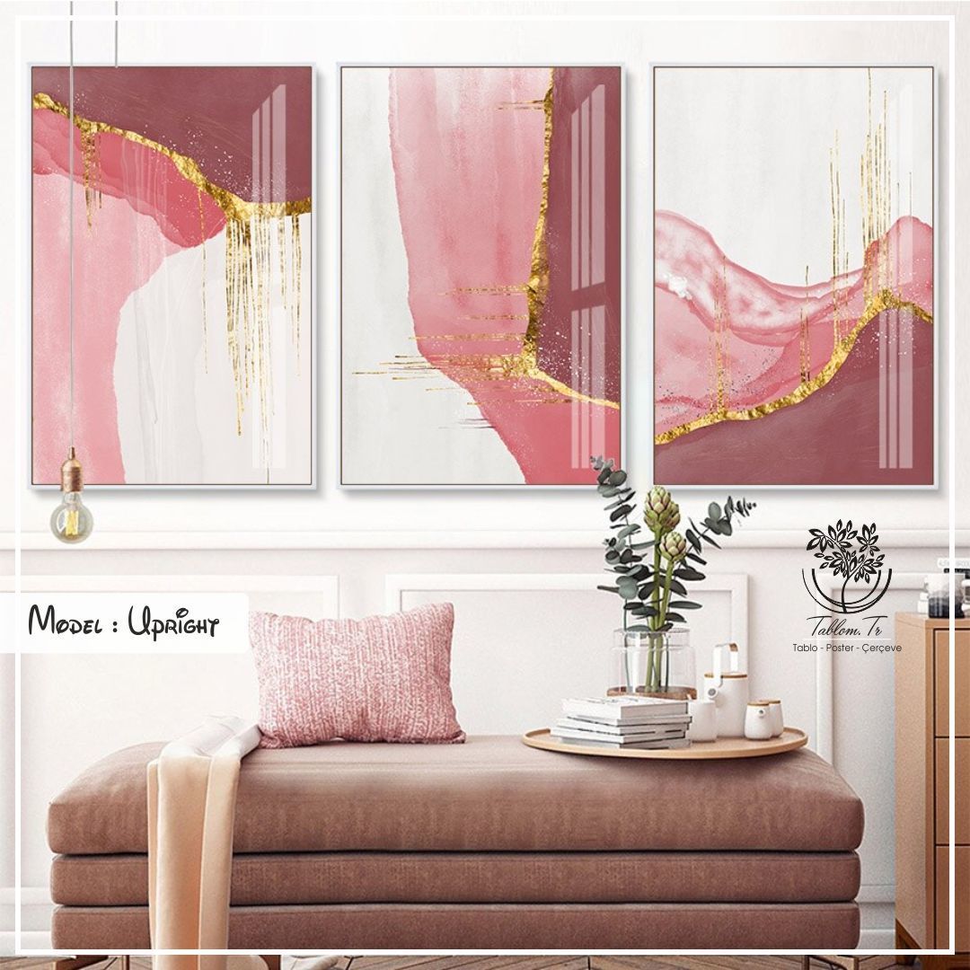 Upright Üçlü Tablo Beyaz - 70x100 CM