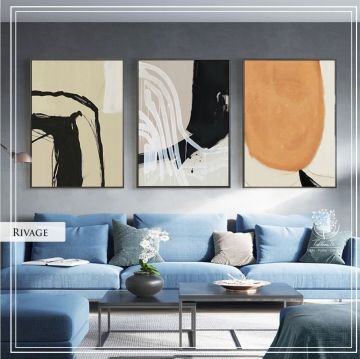 Rivage Üçlü set Tablo Beyaz - 70x100 CM