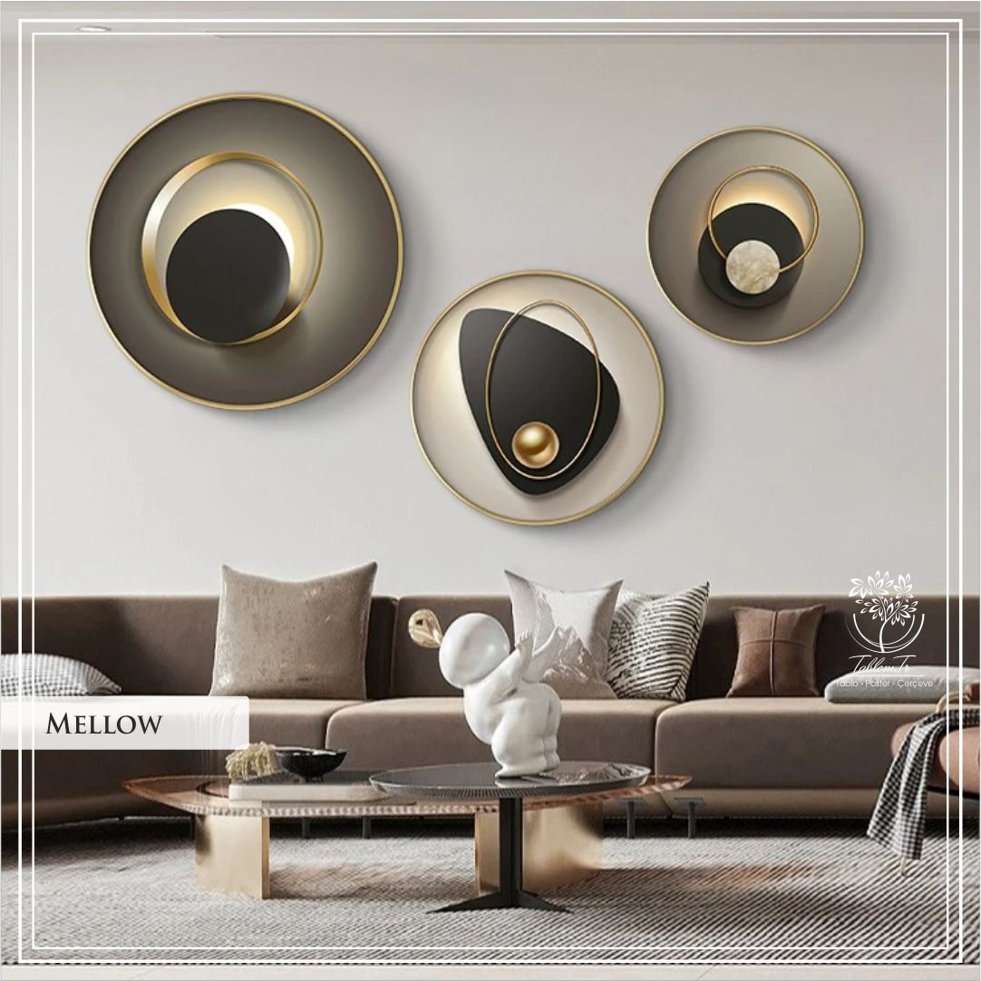 Mellow1 Yuvarlak Çerçeveli Camlı Tablo