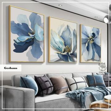 Gerhaus Üçlü Set Tablo Gold - 30x40 CM