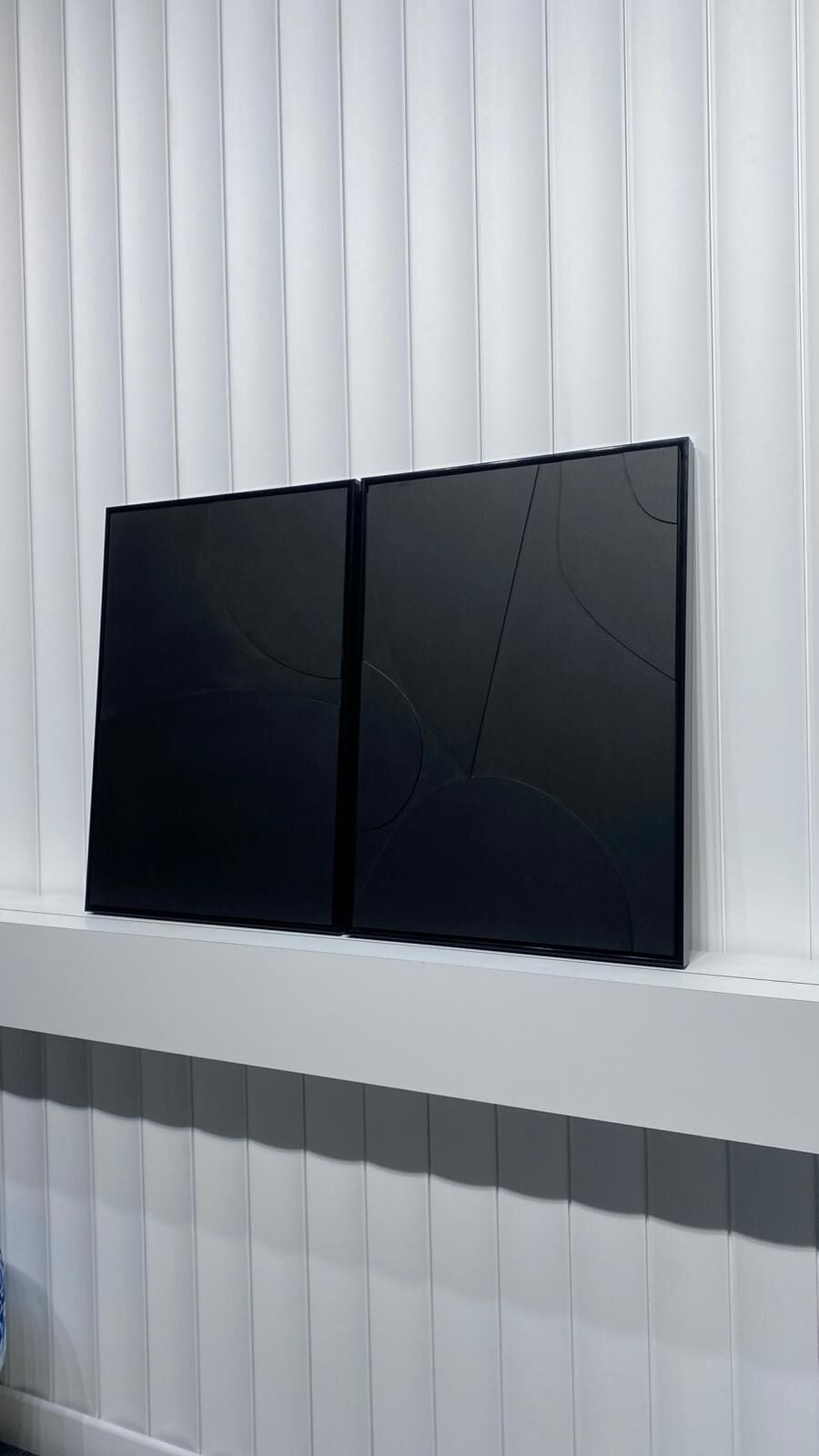 Metal Çerçeveli 3 Boyutlu Dokulu İkili Tablo - Ektorp