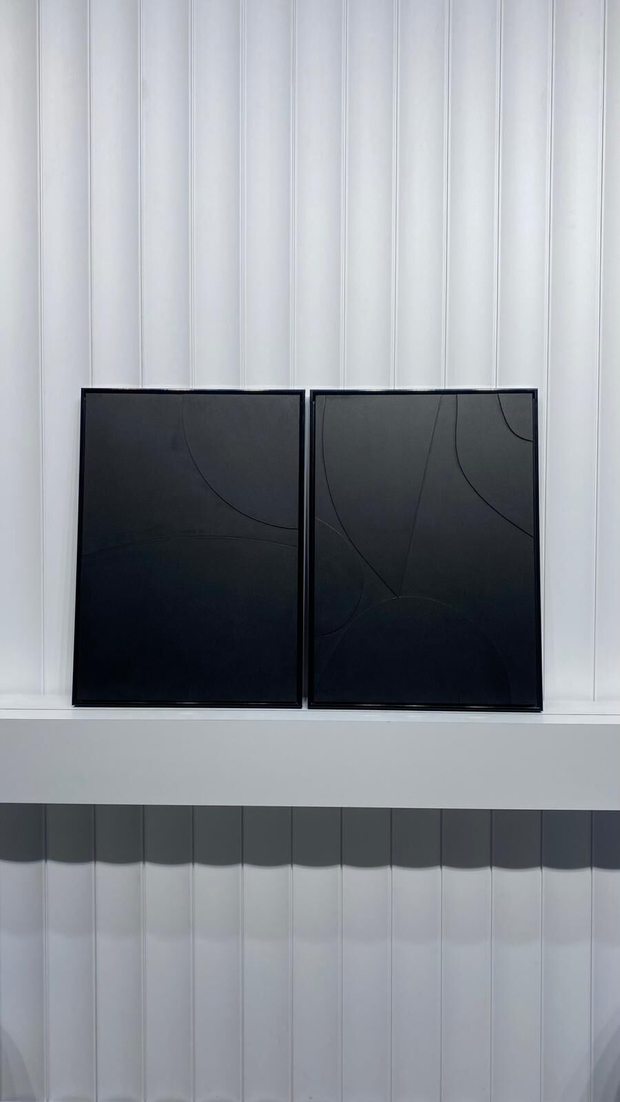 Metal Çerçeveli 3 Boyutlu Dokulu İkili Tablo - Derin Form