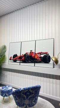 Dijital Baskılı Metal Çerçeveli Camlı Üçlü Dekoratif Tablo - Zafer Yolu