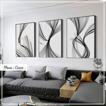 Cerco Üçlü2 Tablo Beyaz - 30x40 CM