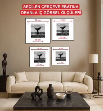 Metal Çerçeveli Gercek Camlı 3'lü Tablo - Okyanus