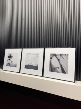 Metal Çerçeveli Gercek Camlı 3'lü Tablo - Okyanus