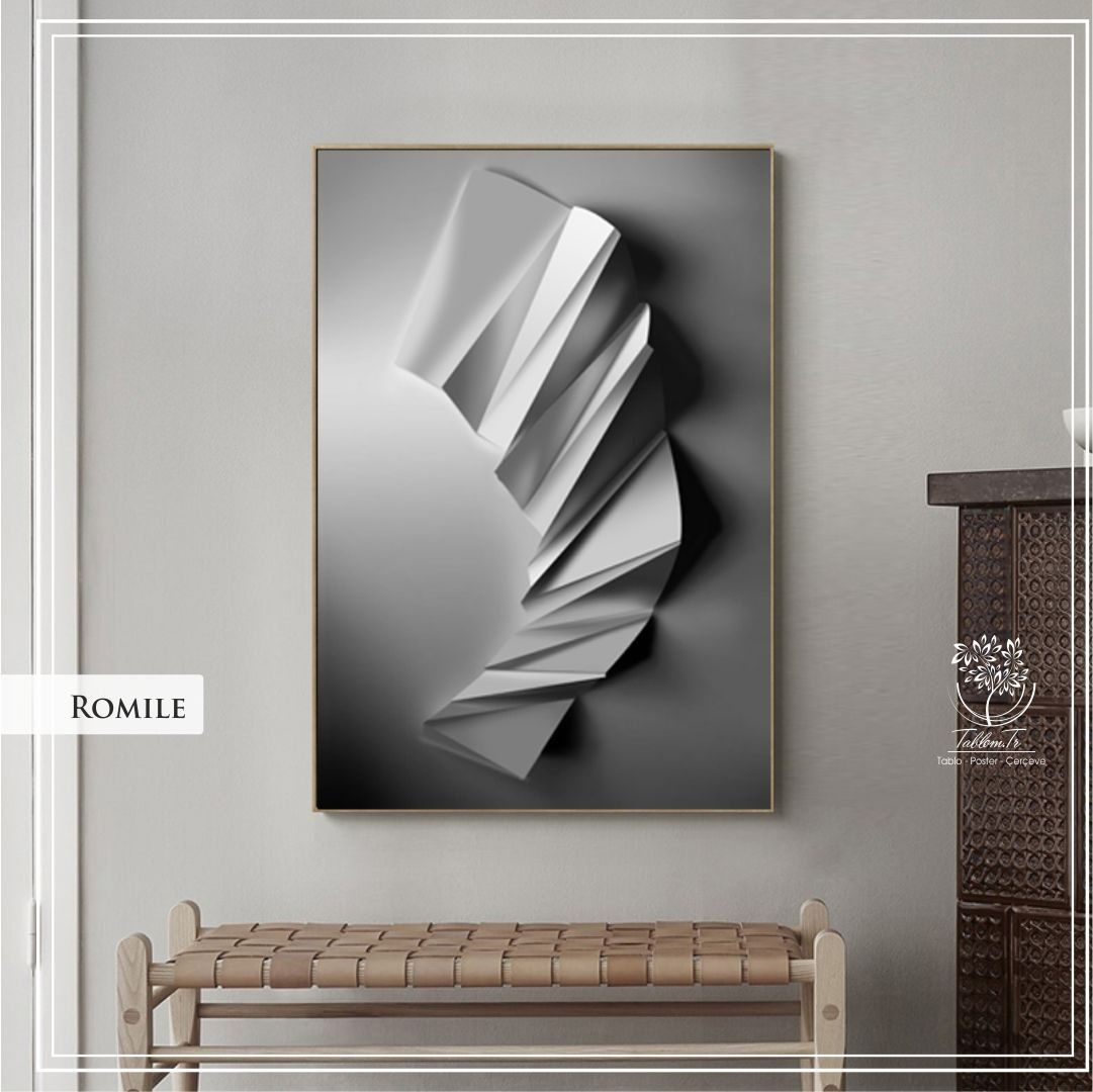 RomileG Tekli Tablo Gümüş - 30x40 CM