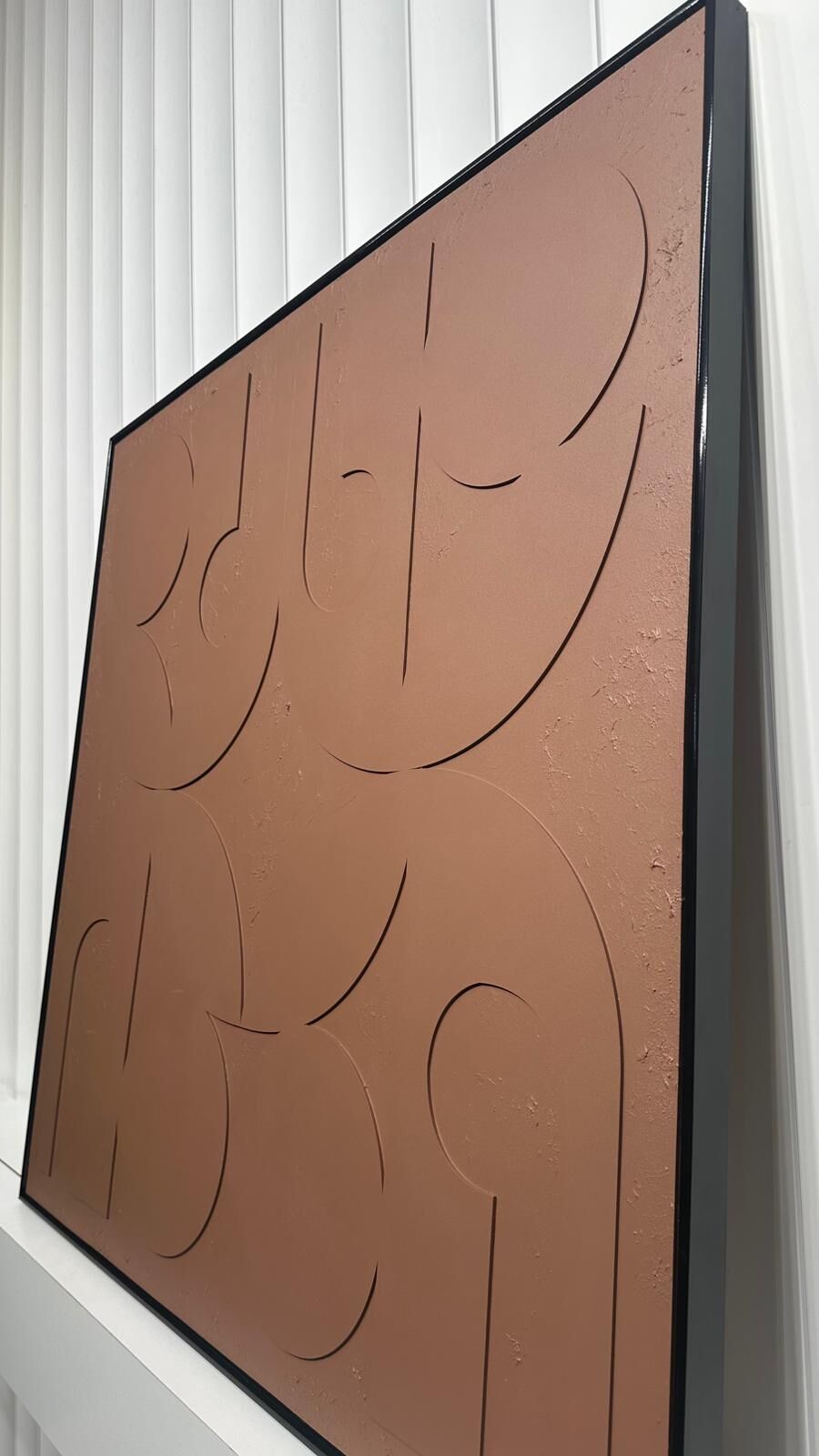 Metal Çerçeveli 3 Boyutlu Dokulu Tekli Tablo - Harmony