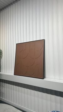 Metal Çerçeveli 3 Boyutlu Dokulu Tekli Tablo - Harmony