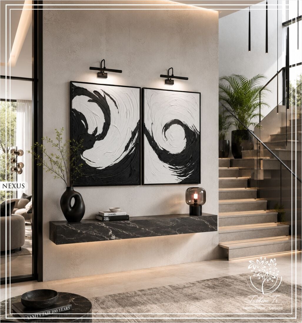 Nexus | El İşçiliği Dokulu Tablo 70x100 İkili