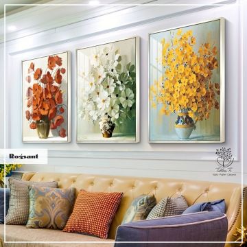 Rogsant Üçlü Set Tablo Beyaz - 30x40 CM