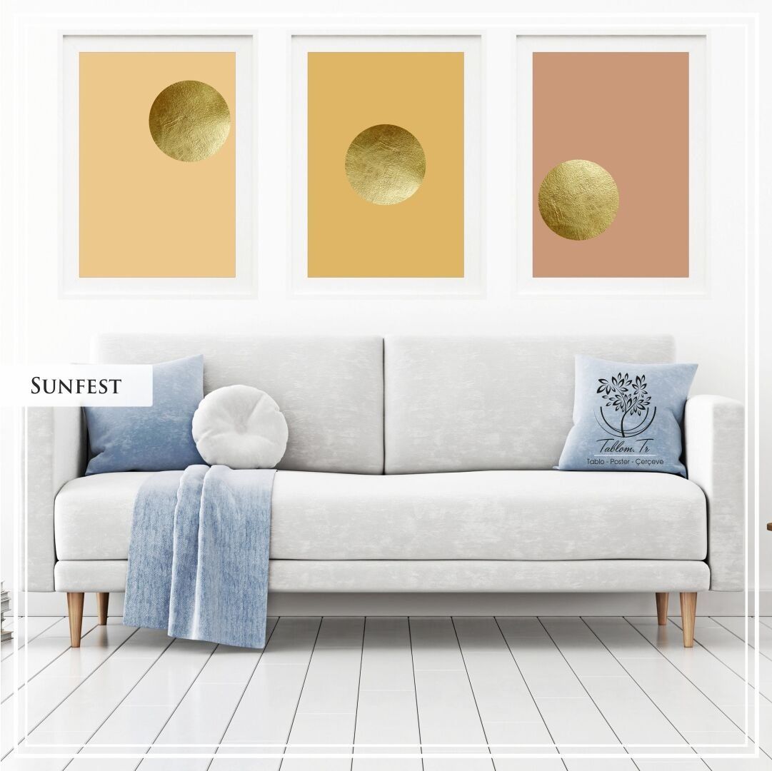 Sunfest Üçlü Set Tablo Gümüş - 30x40 CM