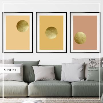 Sunfest Üçlü Set Tablo Siyah - 30x40 CM