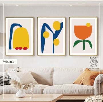 Wishes Üçlü Set Tablo Gümüş - 30x40 CM