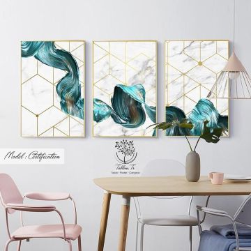 Certification Üçlü Tablo Gümüş - 70x100 CM