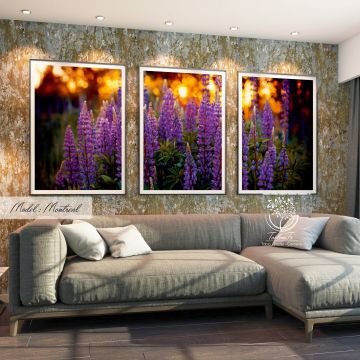 Montreal Üçlü Tablo Siyah - 70x100 CM