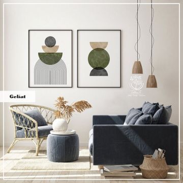 Geliat İkili Tablo Gold - 70x100 CM