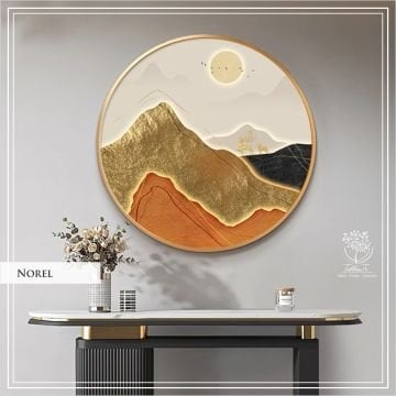 Norel3 Yuvarlak Çerçeveli Camlı Tablo