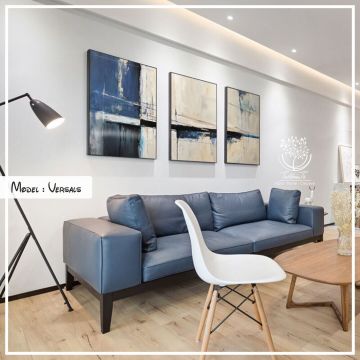 Versals Üçlü Tablo Siyah - 50x70 CM