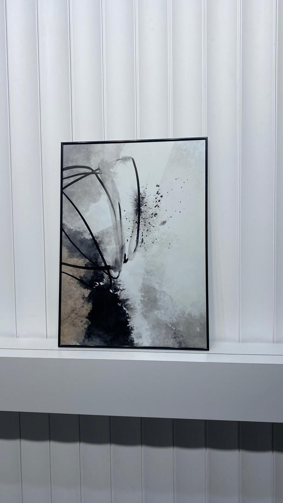 Dijital Baskılı Metal Çerçeveli Camlı Tekli Tablo - Averon