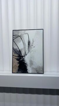 Dijital Baskılı Metal Çerçeveli Camlı Tekli Tablo - Averon