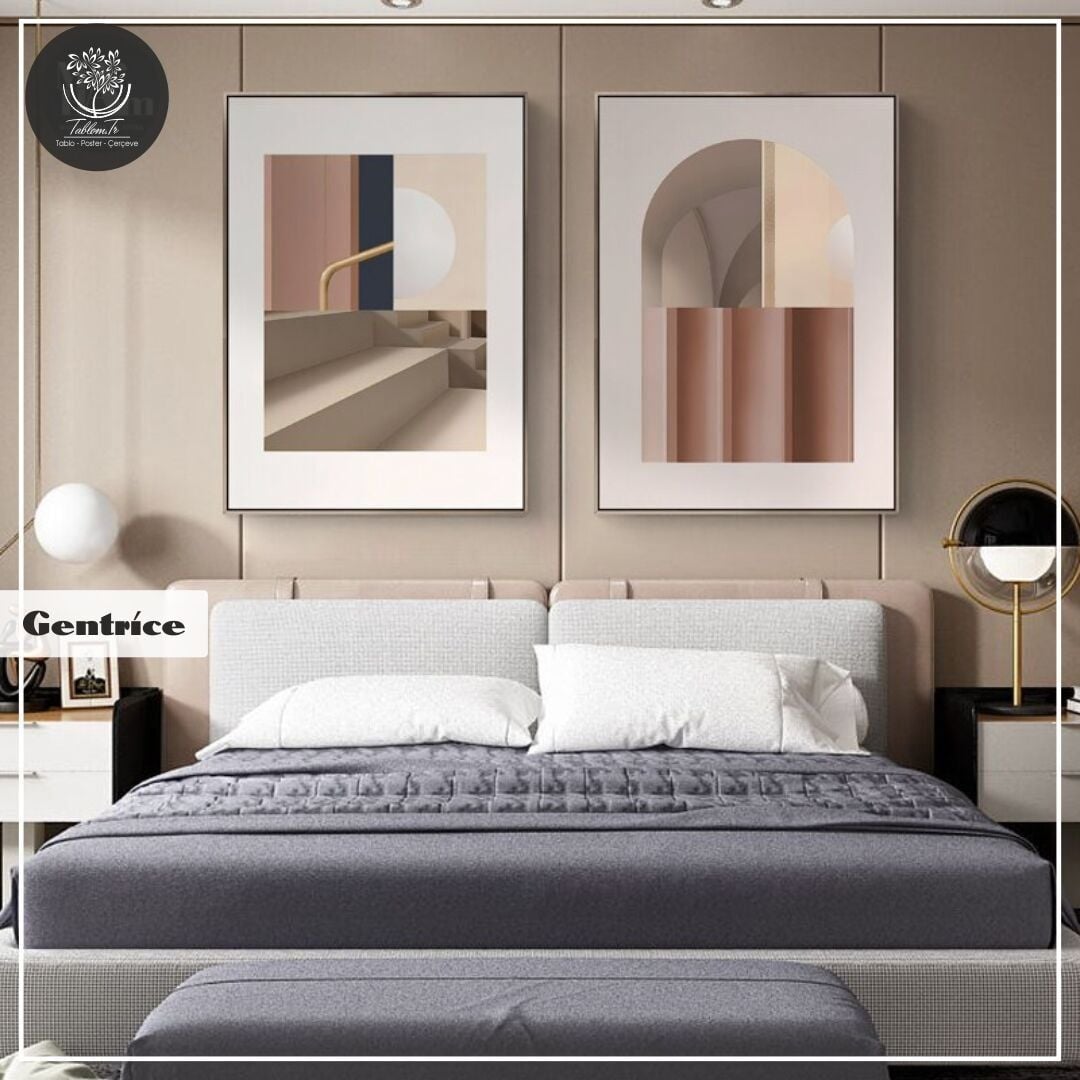 Gentrice İkili Tablo Gümüş - 50x70 CM